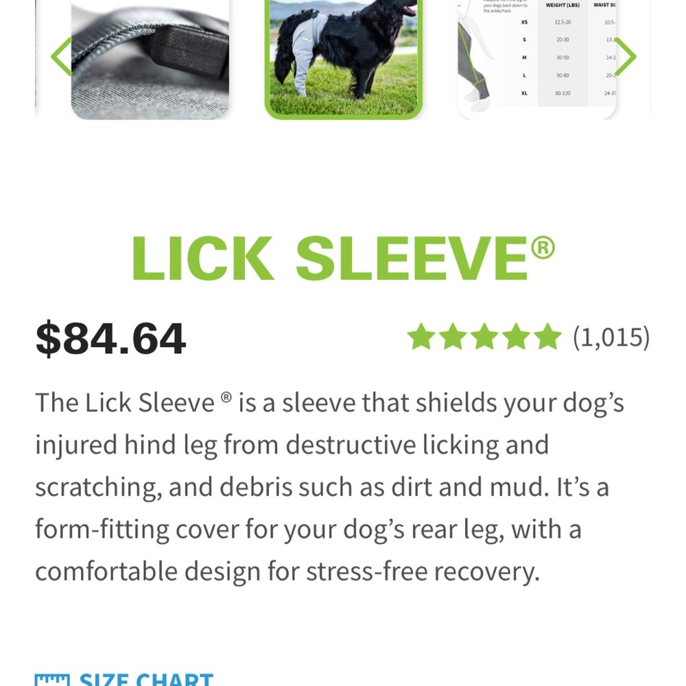 Lick sleeve.   Best alternative for when your dog has surgery